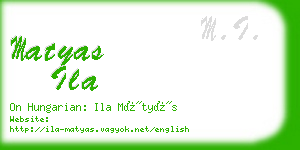 matyas ila business card